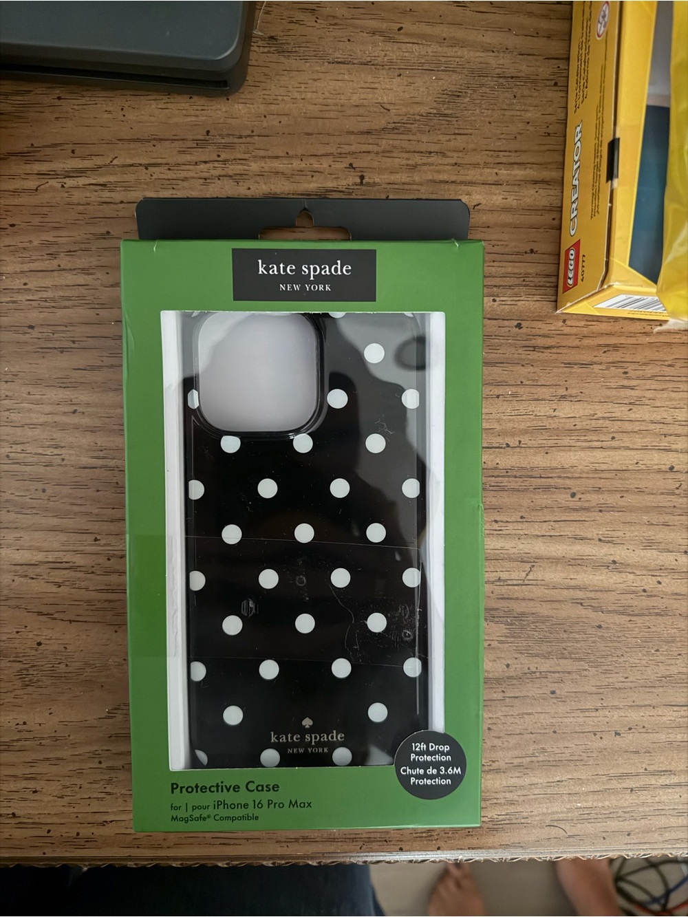 kate spade Black with White Polka Dot iPhone Case